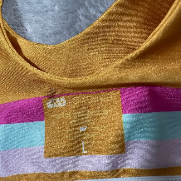 GoldSheep Leggings Bra Set Gold Large Grogu Mandalorian Sporty Athleisure Gym - Picture 5 of 14